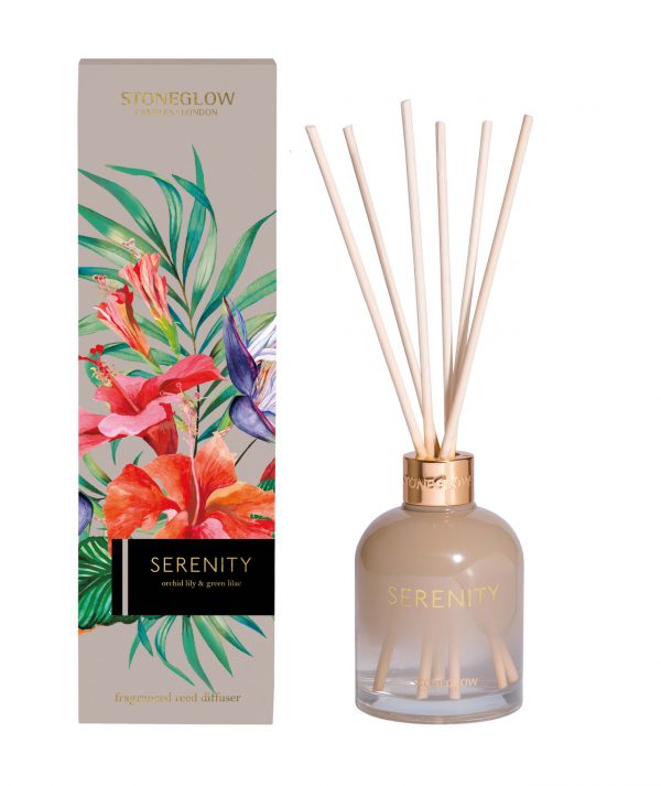 STONEGLOW - Infusion - Serenity - Ochid Lily & Green Lilac - Reed Diffuser (Light Brown)