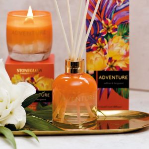 STONEGLOW Infusion Adventure - Saffron & Bergamot - Reed Diffuser (Orange) - Image 3