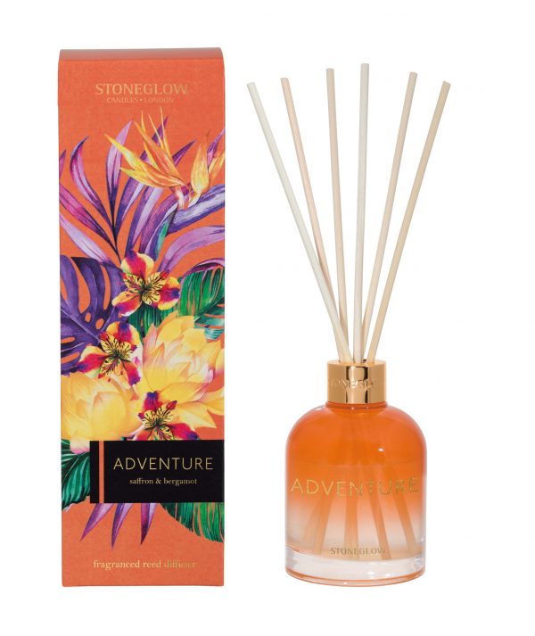 STONEGLOW Infusion Adventure - Saffron & Bergamot - Reed Diffuser (Orange)